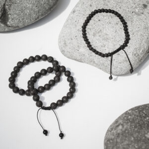 Pack de 3 pulseras de Lava volcánica