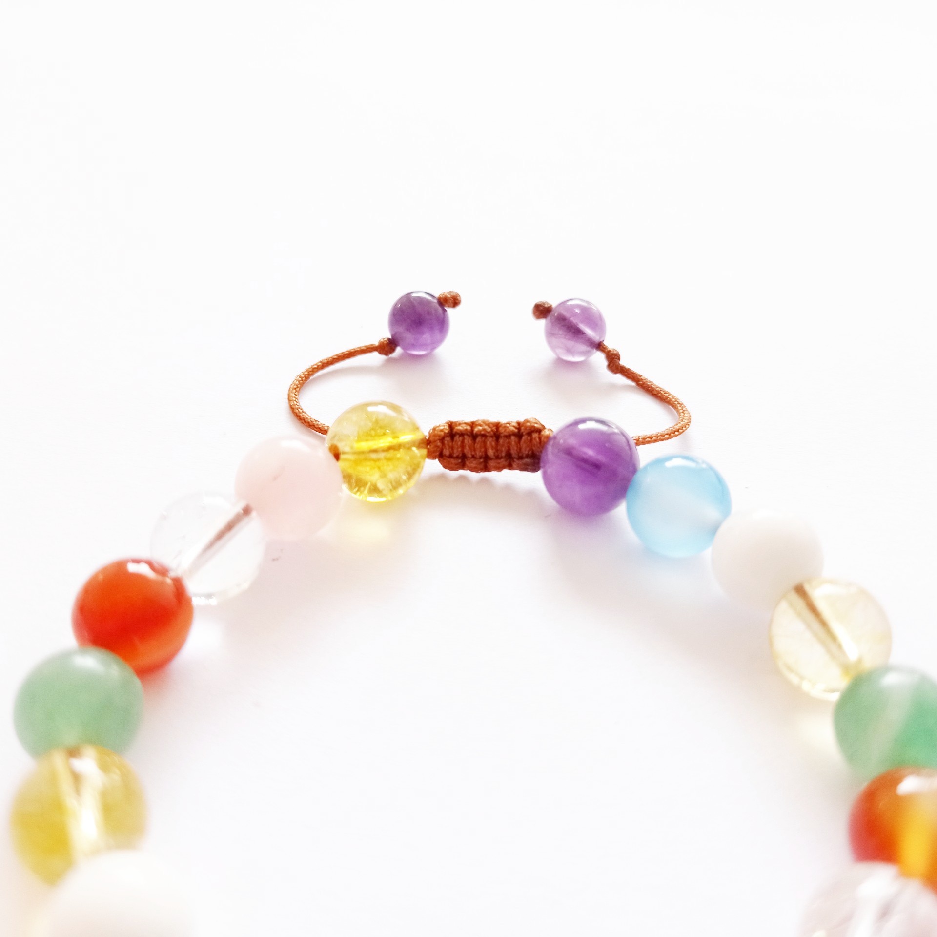 Pulsera de piedras preciosas de chakra arcoíris - Imagen 2