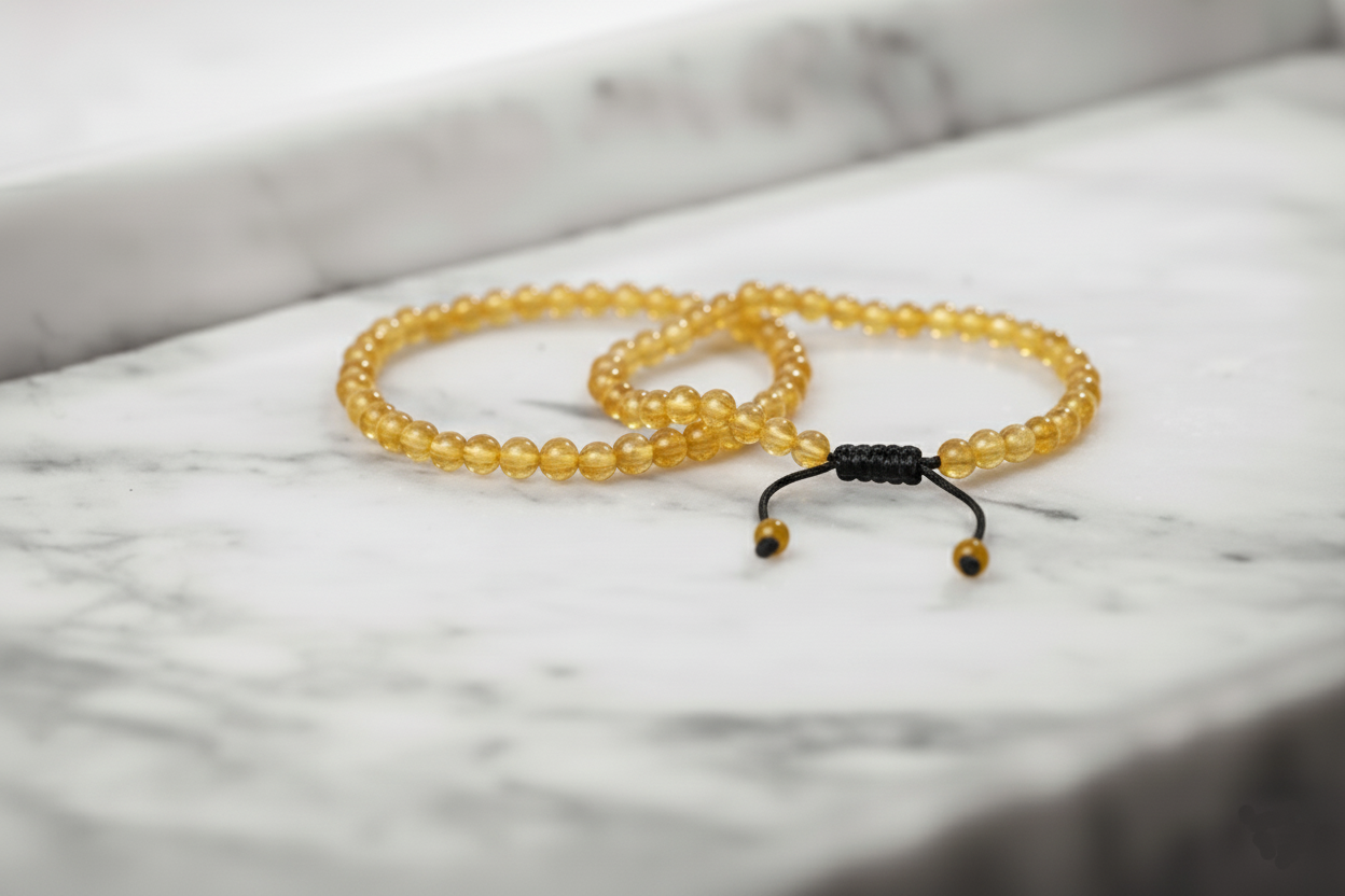 Pulsera Cuarzo Citrino minimal