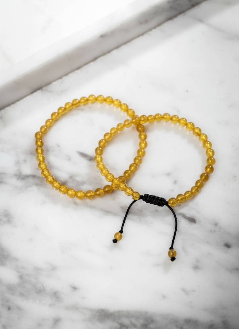 Pulsera Cuarzo Citrino minimal - Imagen 2